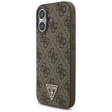 Husa de protectie Guess Hardcase 4G Strap Triangle Logo MagSafe (GUHMP17SP4TSDPPSW) compatibil cu iPhone 17, Maro