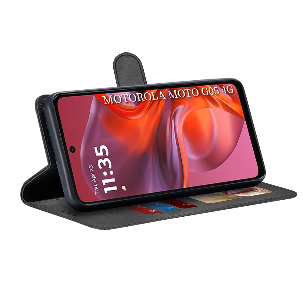 Husa de protectie Techsuit Diary Book compatibil cu Motorola Moto G05 / E15, Negru