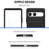 Husa de protectie Techsuit Carbon Silicone compatibil cu Sony Xperia 10 VII, Negru