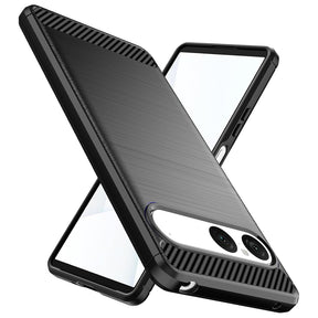 Husa de protectie Techsuit Carbon Silicone compatibil cu Sony Xperia 10 VII, Negru