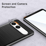 Husa de protectie Techsuit Carbon Silicone compatibil cu Sony Xperia 10 VII, Negru