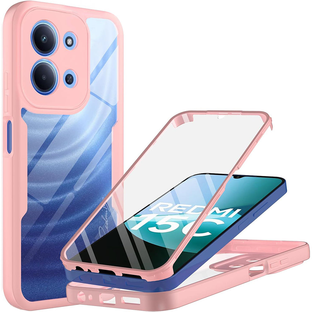 Folie de protectie Techsuit ColorVerse 360 Series + compatibil cu Xiaomi Redmi 15C 4G / Redmi 15C 5G, Roz