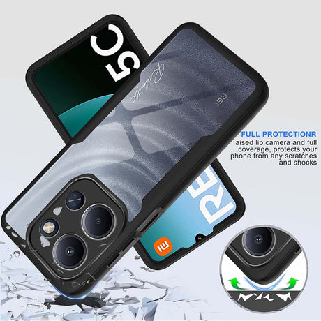 Folie de protectie Techsuit ColorVerse 360 Series + compatibil cu Xiaomi Redmi 15C 4G / Redmi 15C 5G, Negru