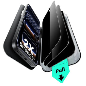 Folie de protectie ESR Privacy Tempered Glass UltraFit (set de 3) compatibil cu iPhone 17 Pro, Negru