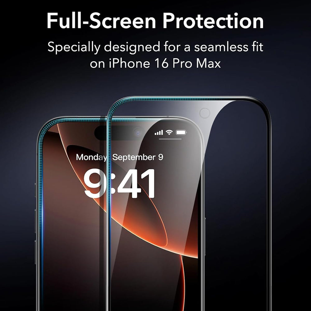 Folie de protectie ESR Tempered Glass (set de 3) compatibil cu iPhone 17 Air, Negru