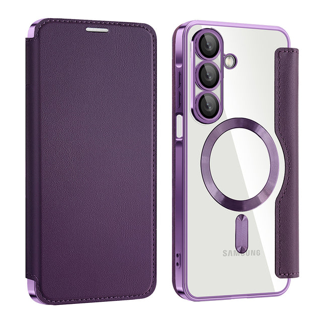 Husa de protectie Techsuit SmartMag Book compatibil cu Samsung Galaxy A17 5G / A17 4G / M17 / F17, Mov