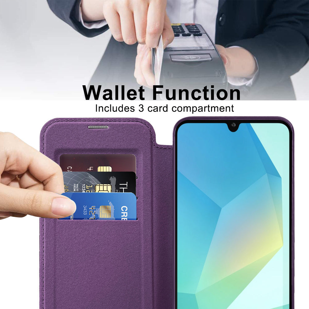 Husa de protectie Techsuit SmartMag Book compatibil cu Samsung Galaxy A17 5G / A17 4G / M17 / F17, Mov