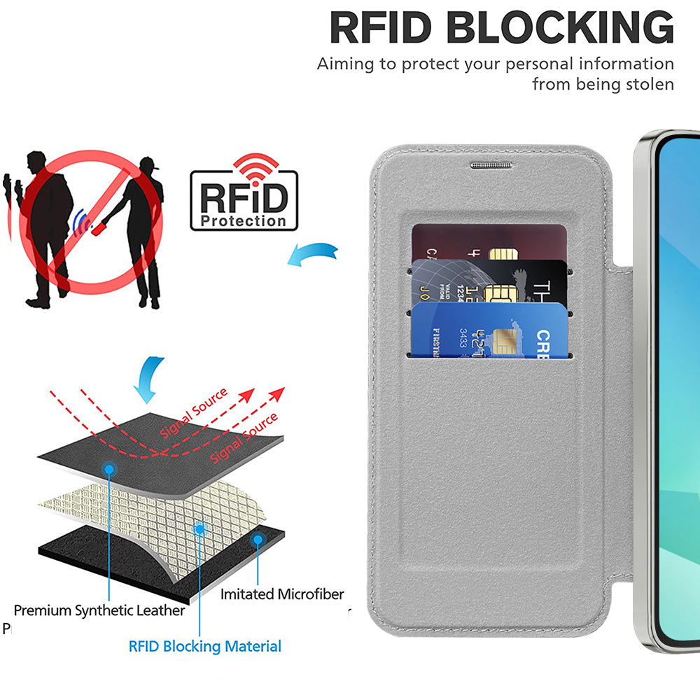 Husa de protectie Techsuit SmartMag Book compatibil cu Samsung Galaxy A17 5G / A17 4G / M17 / F17, Gri