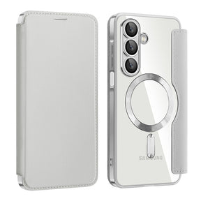 Husa de protectie Techsuit SmartMag Book compatibil cu Samsung Galaxy A17 5G / A17 4G / M17 / F17, Gri