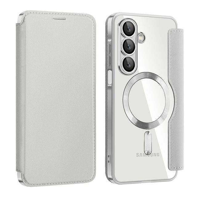 Husa de protectie Techsuit SmartMag Book compatibil cu Samsung Galaxy A17 5G / A17 4G / M17 / F17, Gri
