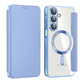 Husa de protectie Techsuit SmartMag Book compatibil cu Samsung Galaxy A17 5G / A17 4G / M17 / F17, Albastru Deschis