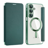 Husa de protectie Techsuit SmartMag Book compatibil cu Samsung Galaxy A17 5G / A17 4G / M17 / F17, Verde