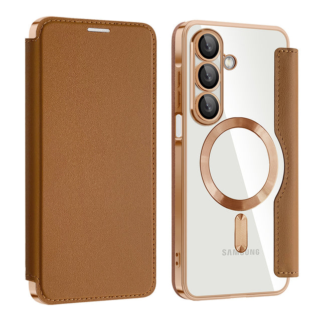 Husa de protectie Techsuit SmartMag Book compatibil cu Samsung Galaxy A17 5G / A17 4G / M17 / F17, Maro