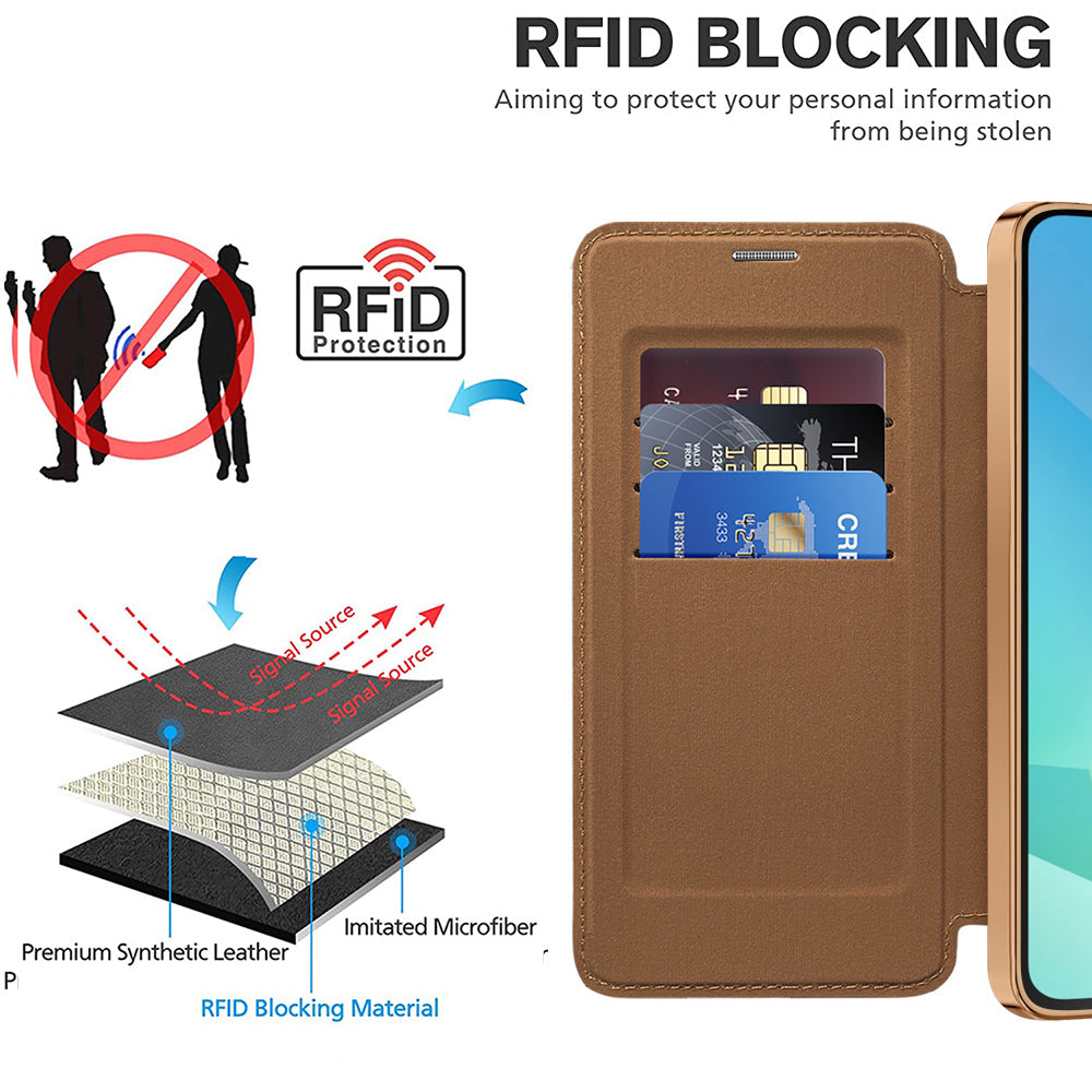 Husa de protectie Techsuit SmartMag Book compatibil cu Samsung Galaxy A17 5G / A17 4G / M17 / F17, Maro