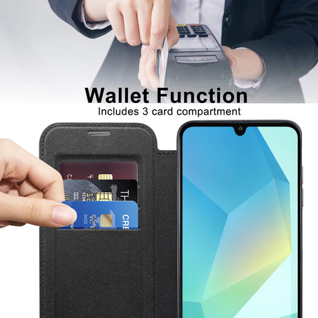 Husa de protectie Techsuit SmartMag Book compatibil cu Samsung Galaxy A17 5G / A17 4G / M17 / F17, Negru