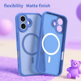 Husa de protectie Techsuit HaloFrost II MagSafe compatibil cu iPhone 16, Albastru Cer