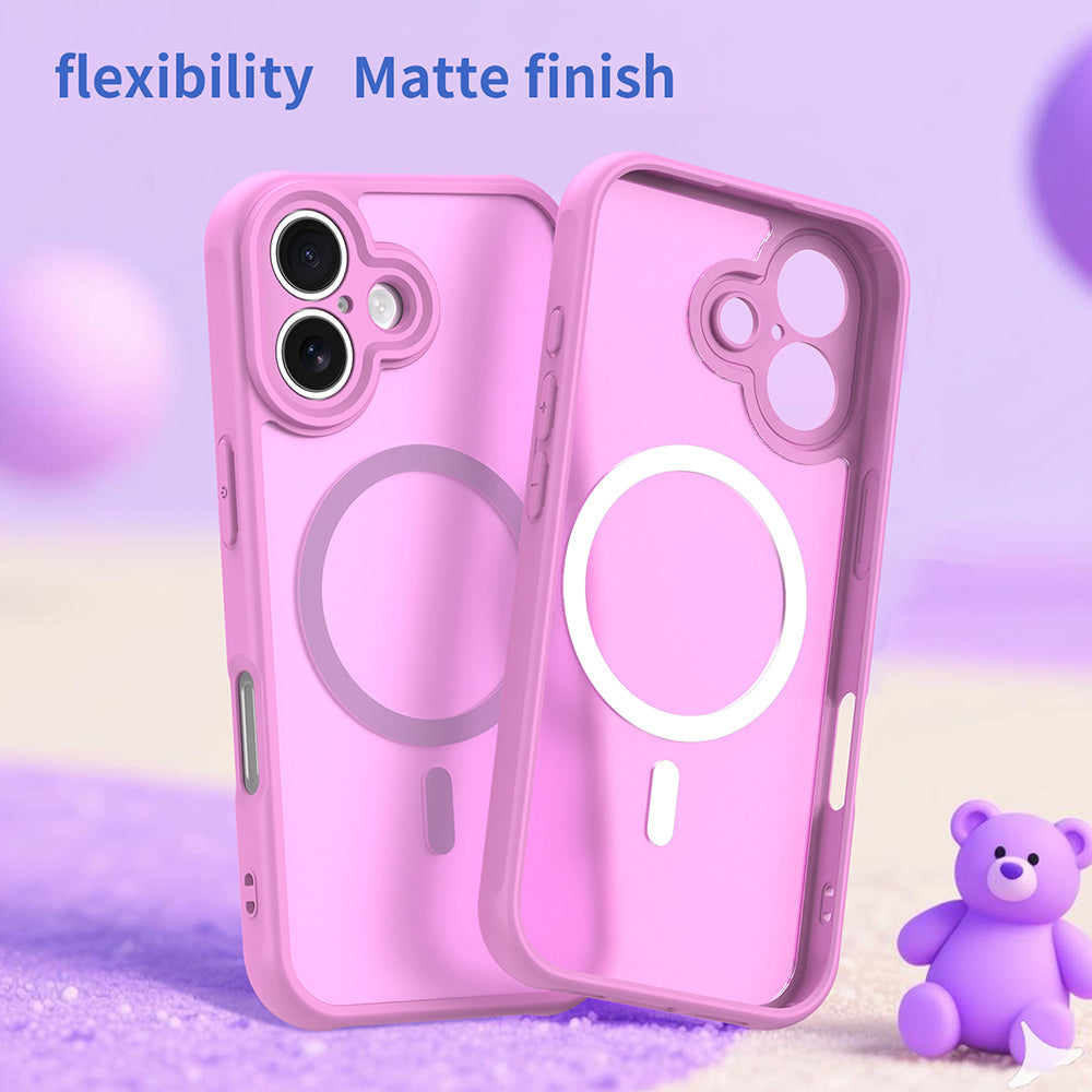 Husa de protectie Techsuit HaloFrost II MagSafe compatibil cu iPhone 16, Roz