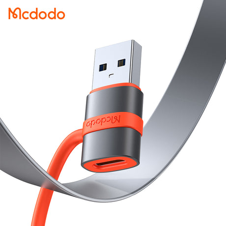 Adaptor Mcdodo Adapter (OT-3800), with Silicone Hook, Aluminium Alloy, Type-C to USB 3.0, 5Gbps, Portable Design, Plug&Play, Gri