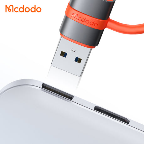 Adaptor Mcdodo Adapter (OT-3800), with Silicone Hook, Aluminium Alloy, Type-C to USB 3.0, 5Gbps, Portable Design, Plug&Play, Gri