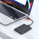 Adaptor Mcdodo Adapter (OT-3800), with Silicone Hook, Aluminium Alloy, Type-C to USB 3.0, 5Gbps, Portable Design, Plug&Play, Gri