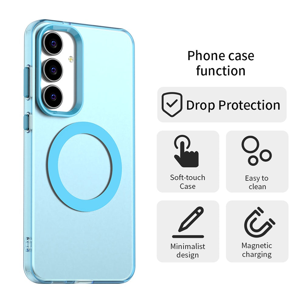 Husa de protectie Techsuit CandyCase MagSafe compatibil cu Samsung Galaxy S25 FE, Albastru