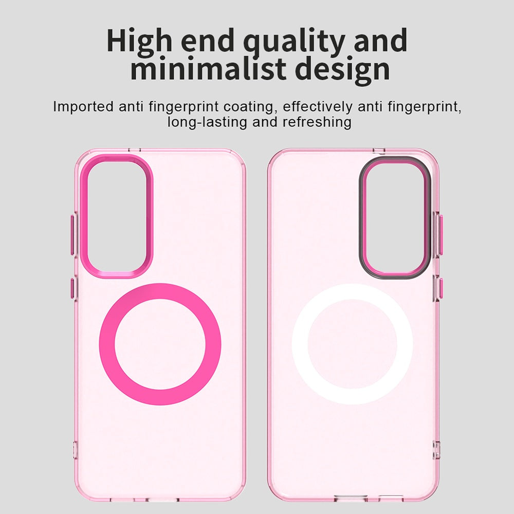 Husa de protectie Techsuit CandyCase MagSafe compatibil cu Samsung Galaxy S25 FE, Roz
