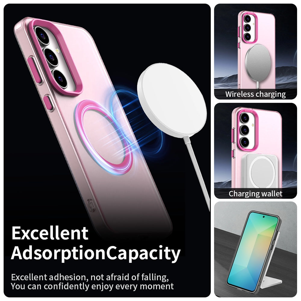 Husa de protectie Techsuit CandyCase MagSafe compatibil cu Samsung Galaxy S25 FE, Roz