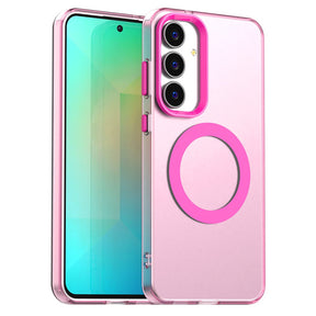 Husa de protectie Techsuit CandyCase MagSafe compatibil cu Samsung Galaxy S25 FE, Roz