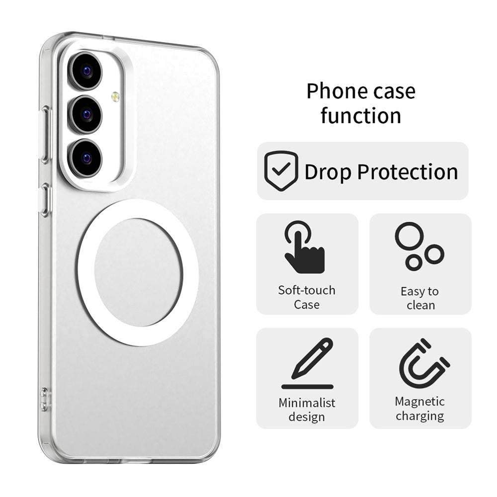 Husa de protectie Techsuit CandyCase MagSafe compatibil cu Samsung Galaxy S25 FE, Alb