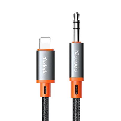 Adaptor Mcdodo Audio Cable (CA-0890), Lightning to Jack 3.5mm, Coil Design, Nylon Braided, 1.8m, Negru