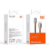Adaptor Mcdodo Audio Adapter (CA-7561), Type-C Male to Jack 3.5mm Female, Nylon Braided, 0.11m, Negru