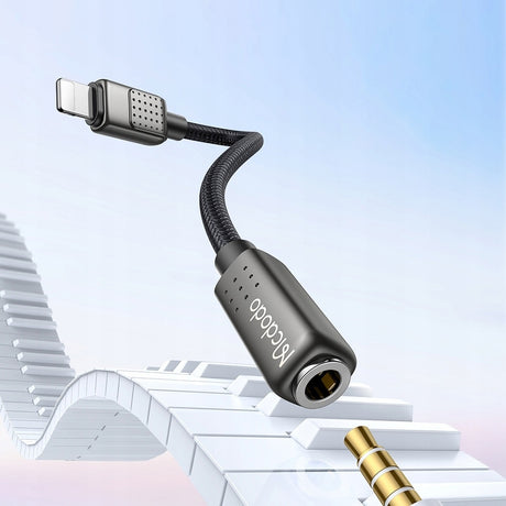 Adaptor Mcdodo Audio Adapter (CA-5010), Lightning Male to Jack 3.5mm Female, Nylon Braided, 0.11m, Negru