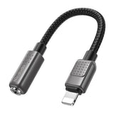 Adaptor Mcdodo Audio Adapter (CA-5010), Lightning Male to Jack 3.5mm Female, Nylon Braided, 0.11m, Negru