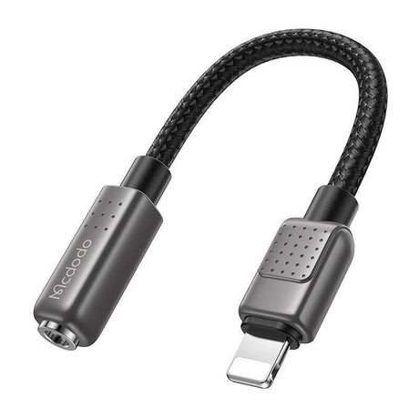 Adaptor Mcdodo Audio Adapter (CA-5010), Lightning Male to Jack 3.5mm Female, Nylon Braided, 0.11m, Negru