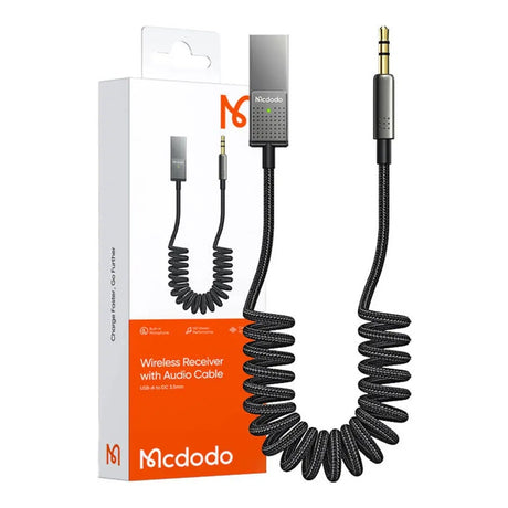 Adaptor Mcdodo Audio Cable (CA-8700), USB to DC 3.5mm, HD Stereo, Built-in Microphone, Nylon Braided, 1.7m, Negru