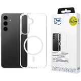 Husa de protectie 3mk Armor MagCase compatibil cu Samsung Galaxy S25 / S24, Transparent