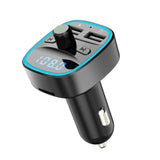 Gadget Techsuit FM Modulator JamLink (MFM2), Dual USB, SD Card, Blue Ambient Ring Light, Ultra-Compact Design, Bluetooth, Negru