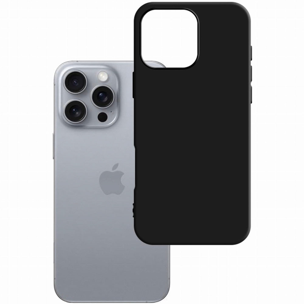 Husa de protectie 3mk Matt compatibil cu iPhone 16 Pro, Negru