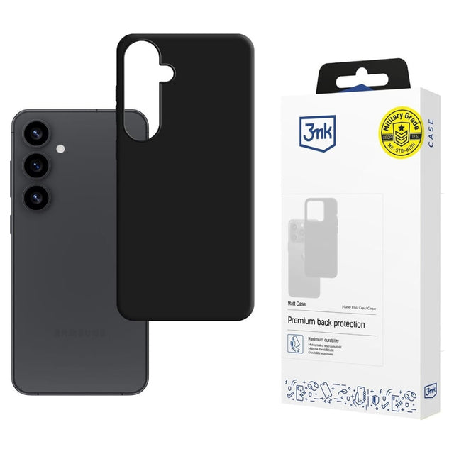 Husa de protectie 3mk Matt compatibil cu Samsung Galaxy S25, Negru