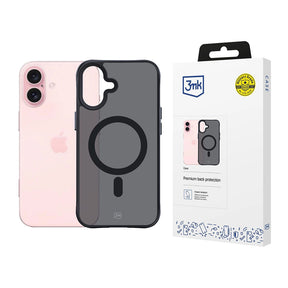Husa de protectie 3mk Smoke MagCase compatibil cu iPhone 16, Negru