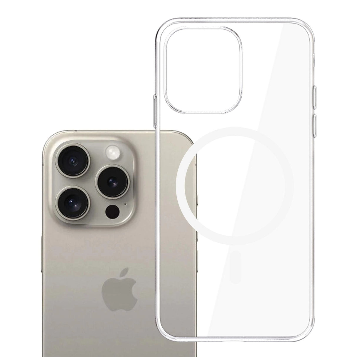 Husa de protectie 3mk Clear MagCase compatibil cu iPhone 15 Pro Max, Transparent