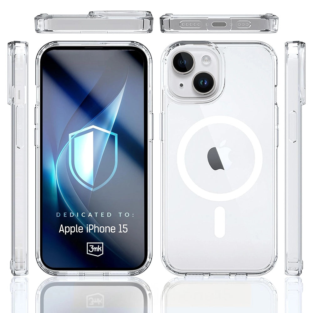 Folie de protectie 3mk Armor MagCase compatibil cu iPhone 15, Transparent