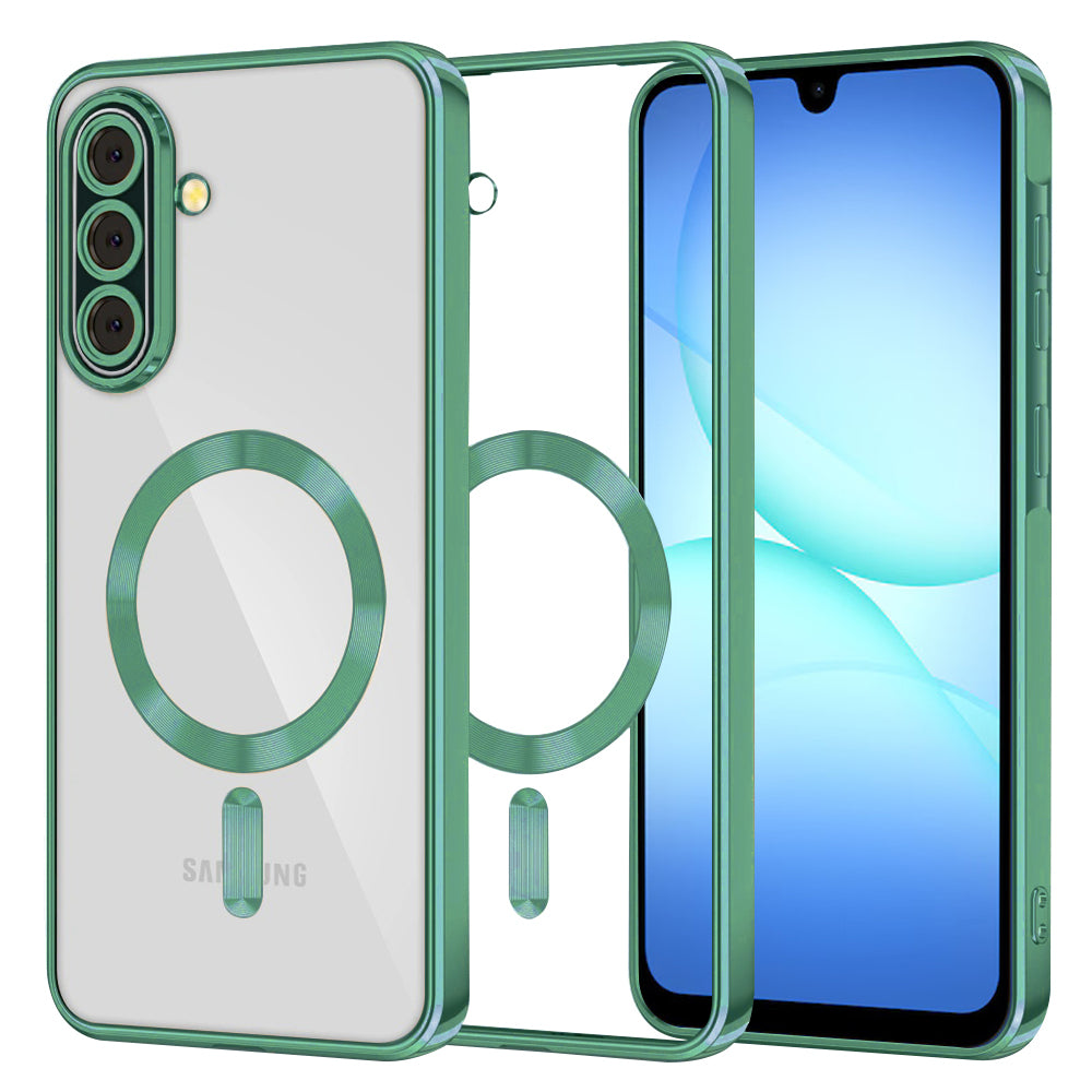 Husa de protectie Techsuit Luxury Crystal MagSafe compatibil cu Samsung Galaxy A17 5G / A17 4G / M17 / F17, Verde Deschis