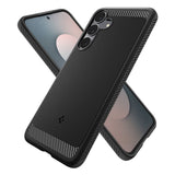 Husa de protectie Spigen Rugged Armor (ACS10025) compatibil cu Samsung Galaxy S25 FE, Negru Mat