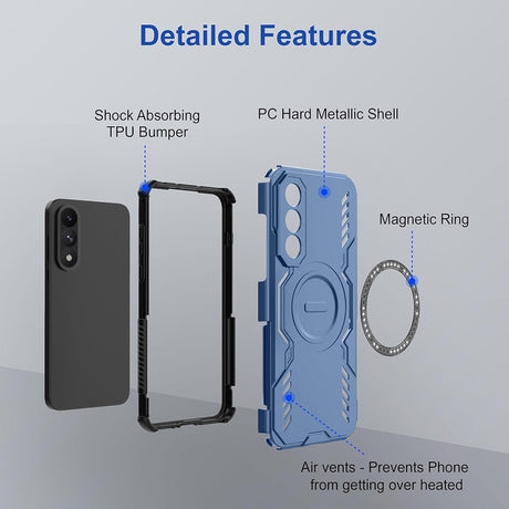 Husa de protectie Techsuit ArmorMag compatibil cu OnePlus Nord 5, Albastru
