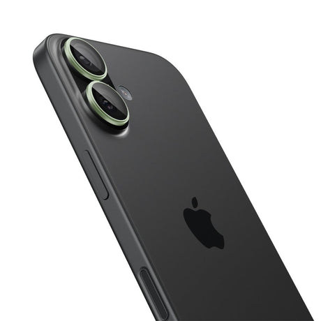 Spigen Optik.tR EZ Fit Pro Camera Glass folie de protecție pentru cameră, verde, iPhone 17 / iPhone 16 Plus / iPhone 16
