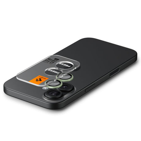 Spigen Optik.tR EZ Fit Pro Camera Glass folie de protecție pentru cameră, verde, iPhone 17 / iPhone 16 Plus / iPhone 16