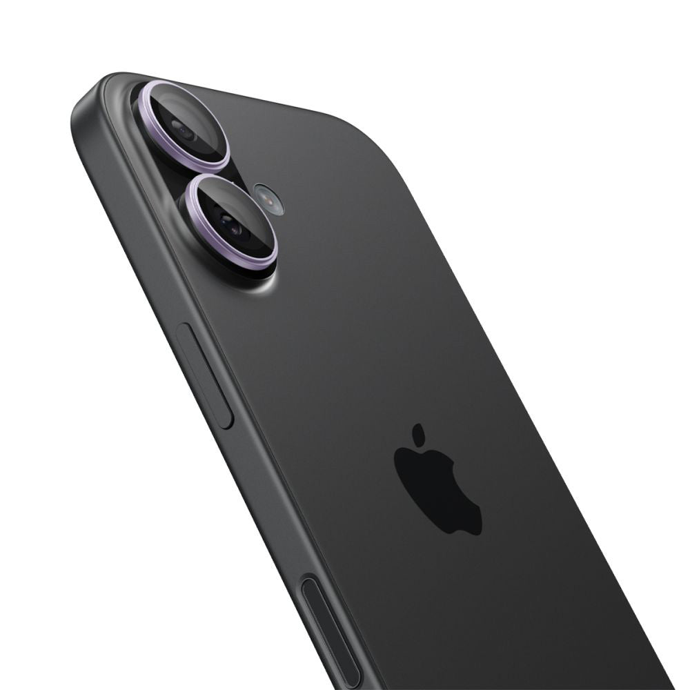 Folie de protectie Spigen (set de 2) Optik.tR EZ Fit Pro Camera Glass (AGL10127) compatibil cu iPhone 17 / iPhone 16 Plus / iPhone 16, Mov