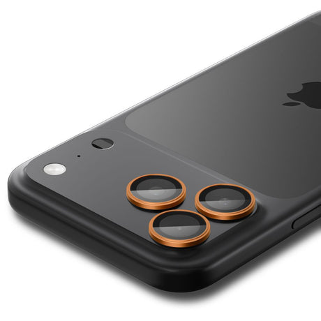 Folie Camera pentru iPhone 17 Pro Max/17 Pro/16 Pro Max/16 Pro/15 Pro Max/15 Pro/14 Pro Max/14 Pro (set 2) - Spigen Glas.tR Optik EZ Fit Pro (AGL10123) - Orange