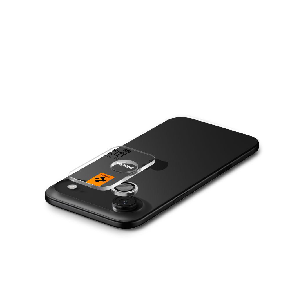 Folie de protectie Spigen (set de 2) Optik.tR EZ Fit Pro Camera Glass (AGL10132) compatibil cu iPhone 17 Air, Argintiu